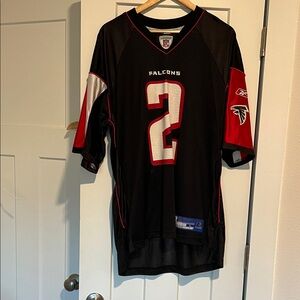 Reebok Black and Red Falcons Jersey Ryan